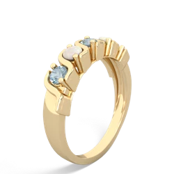 Aquamarine Anniversary Band 14K Yellow Gold ring R2089