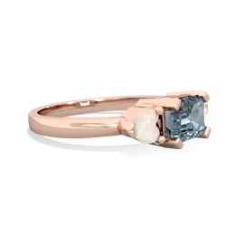 Aquamarine Three Stone 14K Rose Gold ring R5235