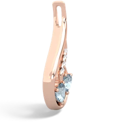 Aquamarine Keepsake Curves 14K Rose Gold pendant P5450