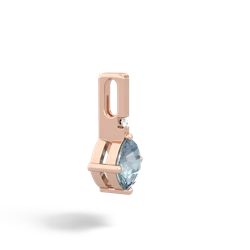 Aquamarine Simply Elegant 14K Rose Gold pendant P2489