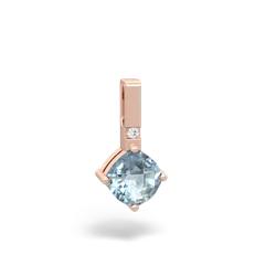 Aquamarine Simply Elegant 14K Rose Gold pendant P2489