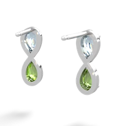 Aquamarine Infinity 14K White Gold earrings E5050