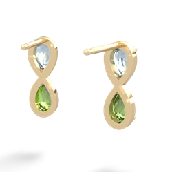 Aquamarine Infinity 14K Yellow Gold earrings E5050