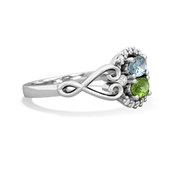 Aquamarine Love Nest 14K White Gold ring R5860