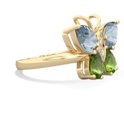 Aquamarine Butterfly 14K Yellow Gold ring R2215