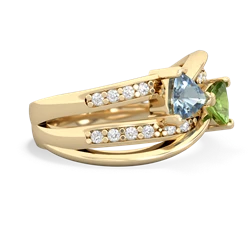 Aquamarine Bowtie 14K Yellow Gold ring R2360