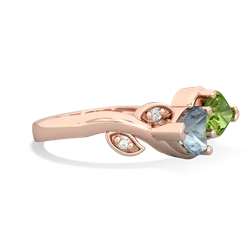 Aquamarine Floral Elegance 14K Rose Gold ring R5790