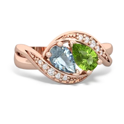 Aquamarine Summer Winds 14K Rose Gold ring R5342