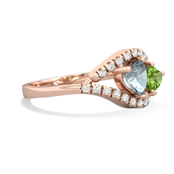 Aquamarine Mother And Child 14K Rose Gold ring R3010