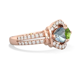 Aquamarine Art-Deco Keepsake 14K Rose Gold ring R5630