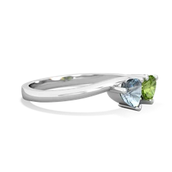 Aquamarine Sweethearts 14K White Gold ring R5260