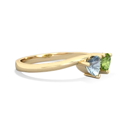 Aquamarine Sweethearts 14K Yellow Gold ring R5260