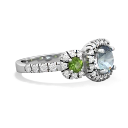 Aquamarine Regal Halo 14K White Gold ring R5350