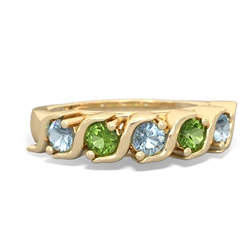 Aquamarine Anniversary Band 14K Yellow Gold ring R2089