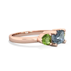 Aquamarine Three Stone 14K Rose Gold ring R5235