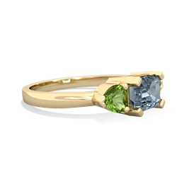 Aquamarine Three Stone 14K Yellow Gold ring R5235