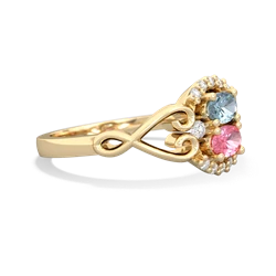 Aquamarine Love Nest 14K Yellow Gold ring R5860