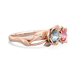 Aquamarine Rose Garden 14K Rose Gold ring R5510