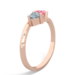 Aquamarine Sweethearts 14K Rose Gold ring R5260