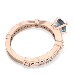 Thumbnail for Aquamarine Milgrain Antique Style 14K Rose Gold ring R26296RD - top view