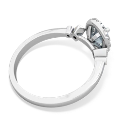 aquamarine halo rings