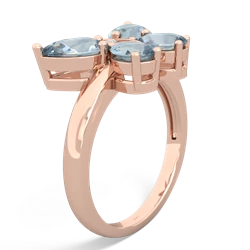 Aquamarine Butterfly 14K Rose Gold ring R2215