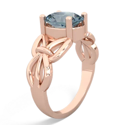 Aquamarine Celtic Knot Cocktail 14K Rose Gold ring R2377