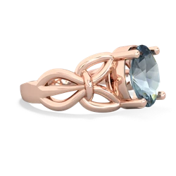 Aquamarine Celtic Knot Cocktail 14K Rose Gold ring R2377