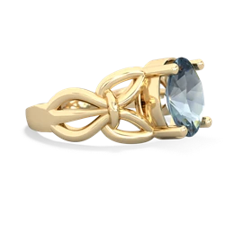 Aquamarine Celtic Knot Cocktail 14K Yellow Gold ring R2377