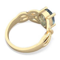 Aquamarine Celtic Knot Cocktail 14K Yellow Gold ring R2377