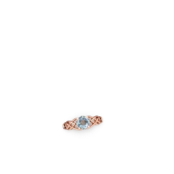 Thumbnail for Aquamarine Celtic Knot 14K Rose Gold ring R5000 - profile view