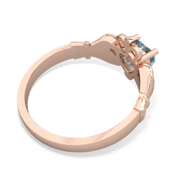 Aquamarine Claddagh 14K Rose Gold ring R2370