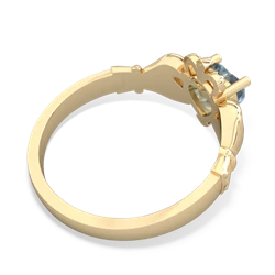 Aquamarine Claddagh 14K Yellow Gold ring R2370