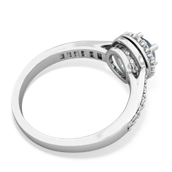 Thumbnail for Aquamarine Diamond Halo 14K White Gold ring R5370 - top view