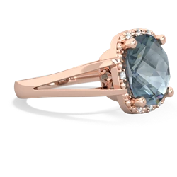 Aquamarine Art Deco Cocktail 14K Rose Gold ring R2498