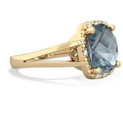 Aquamarine Art Deco Cocktail 14K Yellow Gold ring R2498