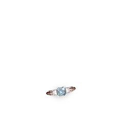 Thumbnail for Aquamarine Art Deco 14K White Gold ring R2001 - profile view