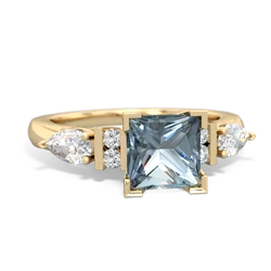 Thumbnail for Aquamarine Engagement 14K Yellow Gold ring R2002 - front view