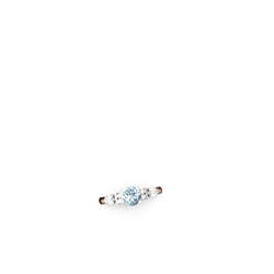 Thumbnail for Aquamarine Engagement 14K White Gold ring R2002 - profile view