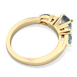 Aquamarine Engagement 14K Yellow Gold ring R2005