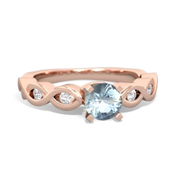 Thumbnail for Aquamarine Infinity Engagement 14K Rose Gold ring R26315RD - front view