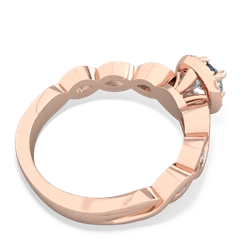 Thumbnail for Aquamarine Infinity Engagement 14K Rose Gold ring R26315RH - top view