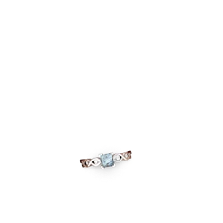 Thumbnail for Aquamarine Infinity Engagement 14K White Gold ring R26315SQ - profile view