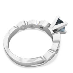 Thumbnail for Aquamarine Infinity Engagement 14K White Gold ring R26315SQ - top view
