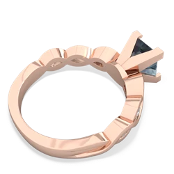 Thumbnail for Aquamarine Infinity Engagement 14K Rose Gold ring R26316SQ - top view