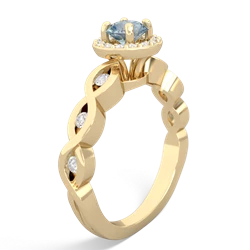 aquamarine halo rings