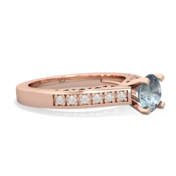 Thumbnail for Aquamarine Art Deco 14K Rose Gold ring R26356RD - side view