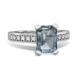 matching engagment rings - Art Deco Engagement 8x6mm Emerald-cut