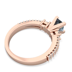 Aquamarine Classic 5Mm Square Engagement 14K Rose Gold ring R26435SQ