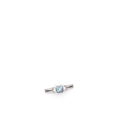 Thumbnail for Aquamarine Engagement 14K White Gold ring R26435SQ - profile view